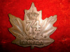 74th Battalion (Toronto) Cap Badge    